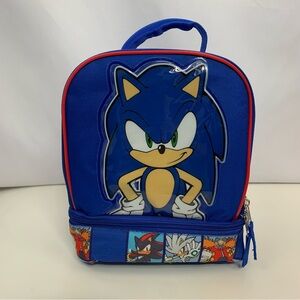 Sonic The Hedgehog School Lunch Box Unisex Bottom Ice Compartment Like New